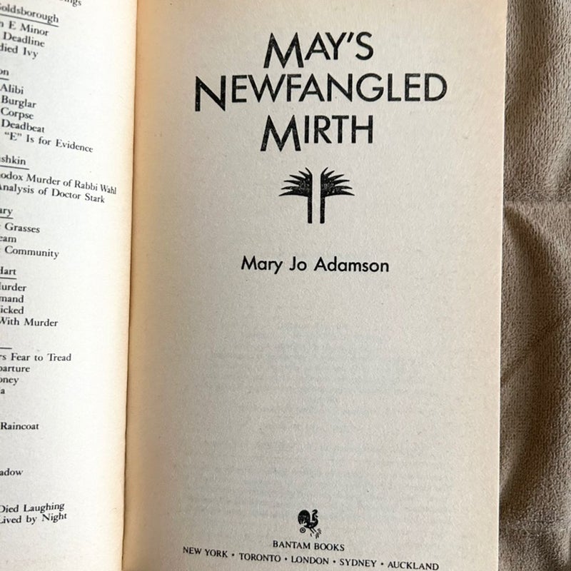 May's Newfangled Mirth  806