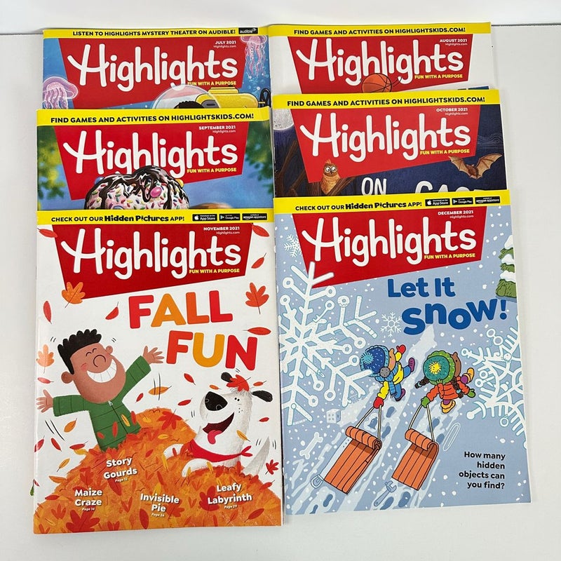 Highlights 2021 Children’s Magazines, Lot of 6