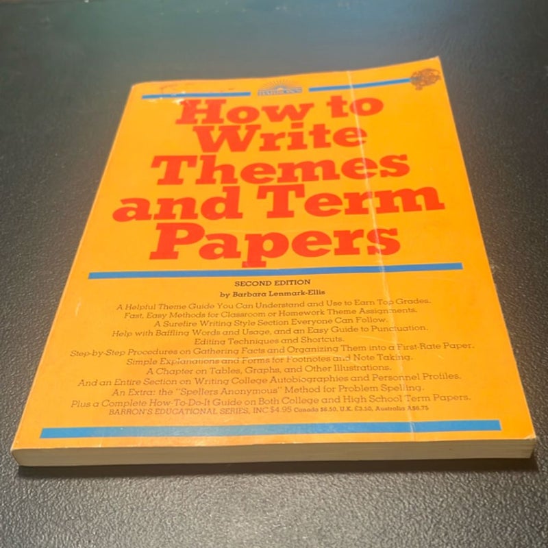 How to Write Themes and Term Papers