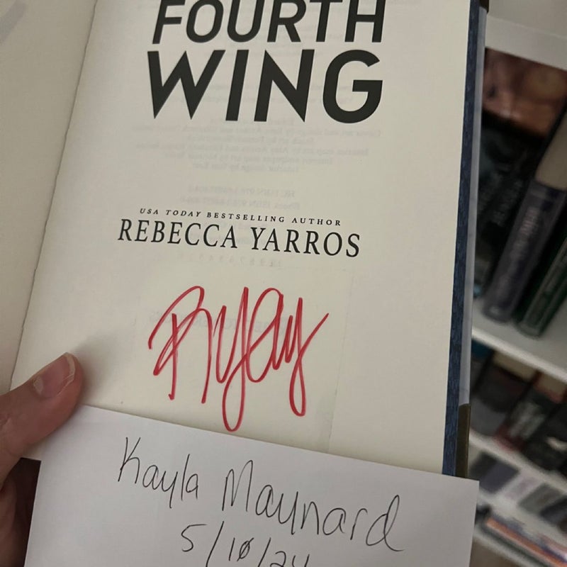 Fourth Wing Bookish Box with signed book plate and overlays 