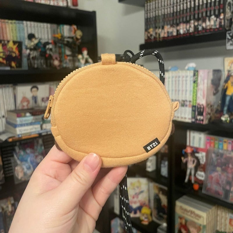 BT21 SHOOKY Baby Mini Necklace Pouch with zipper Coin Purse