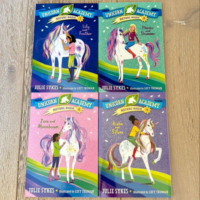 Unicorn Academy Nature Magic 1-4 book set 