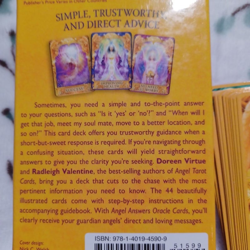 Oracle tarot cards angel edition.
