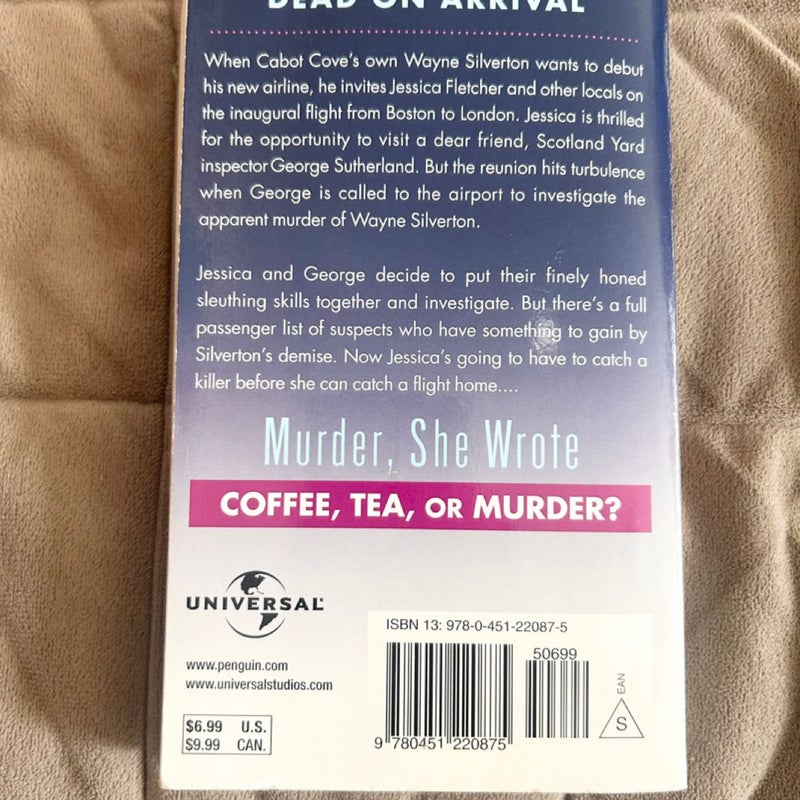 Murder, She Wrote: Coffee, Tea, or Murder?