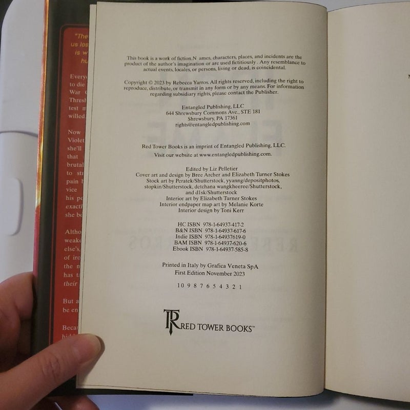 Iron Flame 1st edition w/black edges