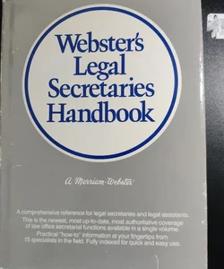 Webster's Legal Secretaries Handbook