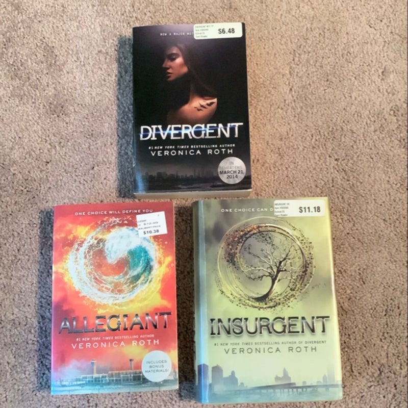 Divergent Trilogy: Divergent, Insurgent & Allegiant