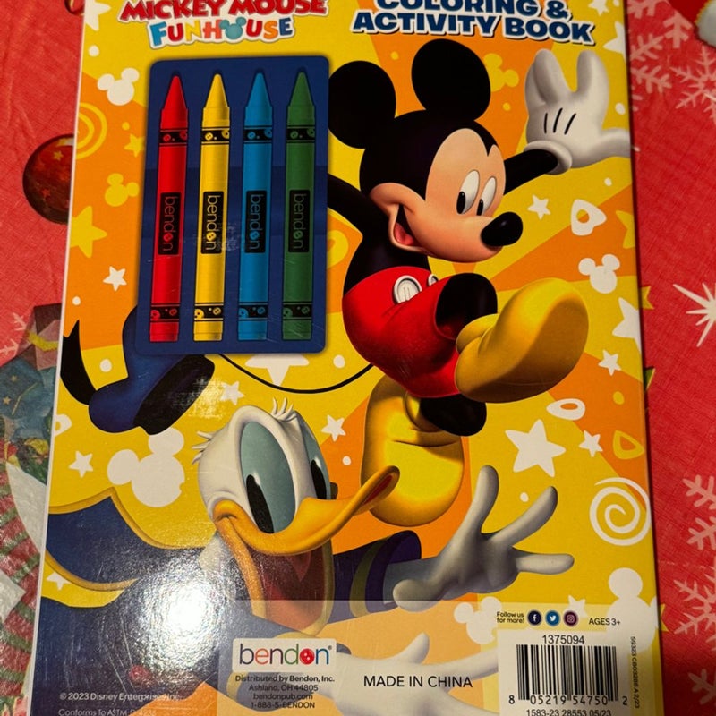 Mickey Mouse Coloring & Activity Book with Crayons