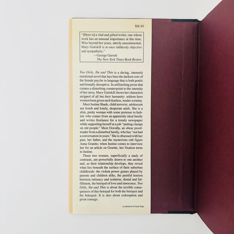 SIGNED FIRST EDITION Two Girls, Fat and Thin