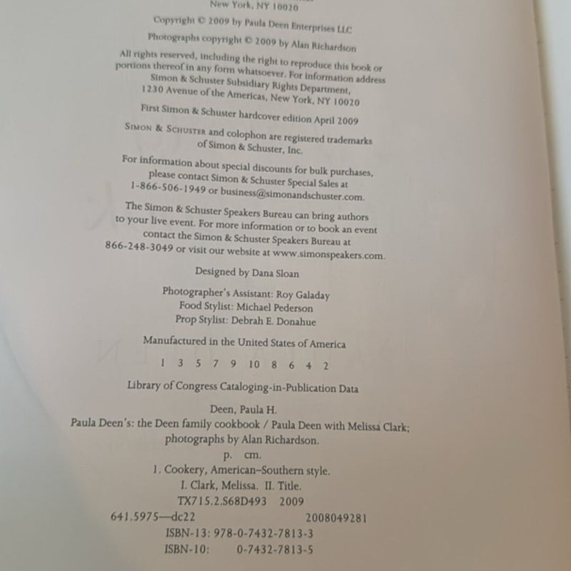 Paula Deen’s Deen Family Cookbook