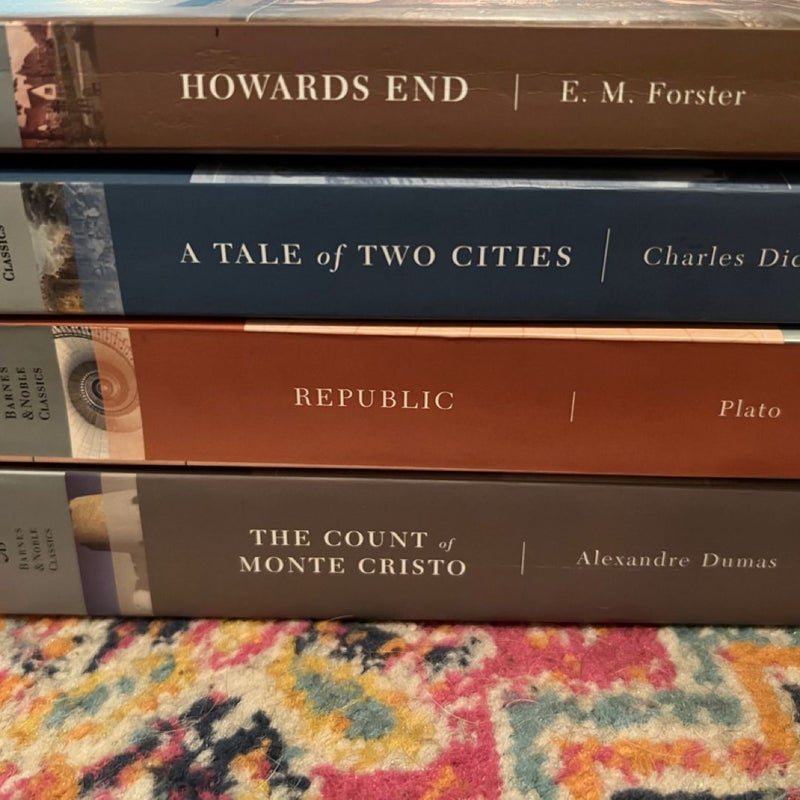 Classics Lot 4 ~ The Republic, Count Of Monte Cristo, Howard’s End, A Tale Of 2