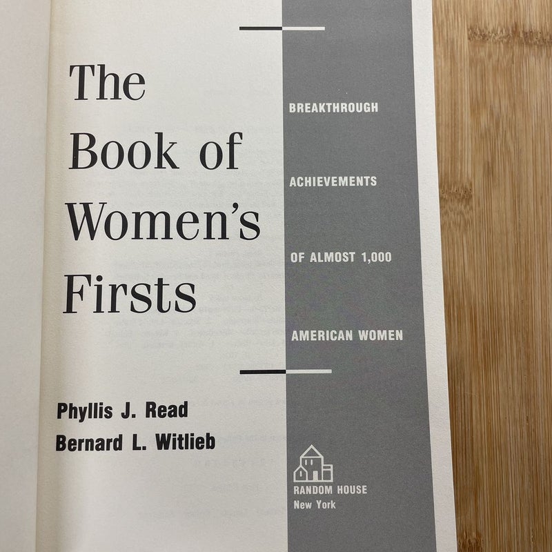 The Book of Women's Firsts