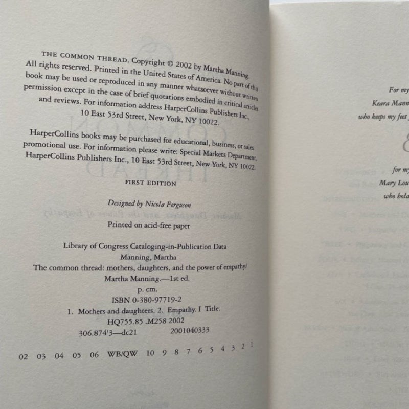 The Common Thread by Martha Manning