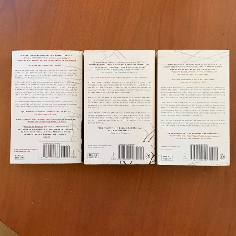 The Broken Empire Trilogy Books 1-3: Prince of Thorns, King of Thorns, Emperor of Thorns