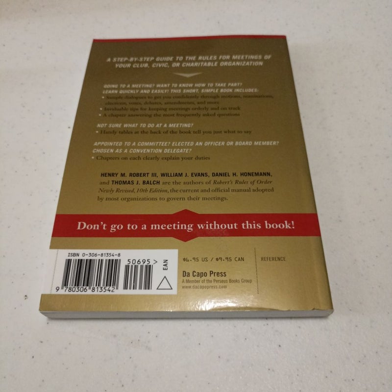 Robert's Rules of Order Newly Revised in Brief
