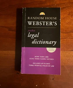 Random House Webster's Pocket Legal Dictionary, Third Edition