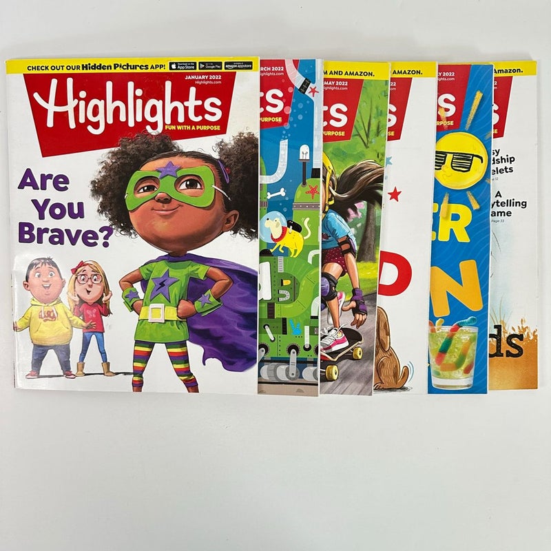 Highlights 2022 Children’s Magazines, Lot of 6