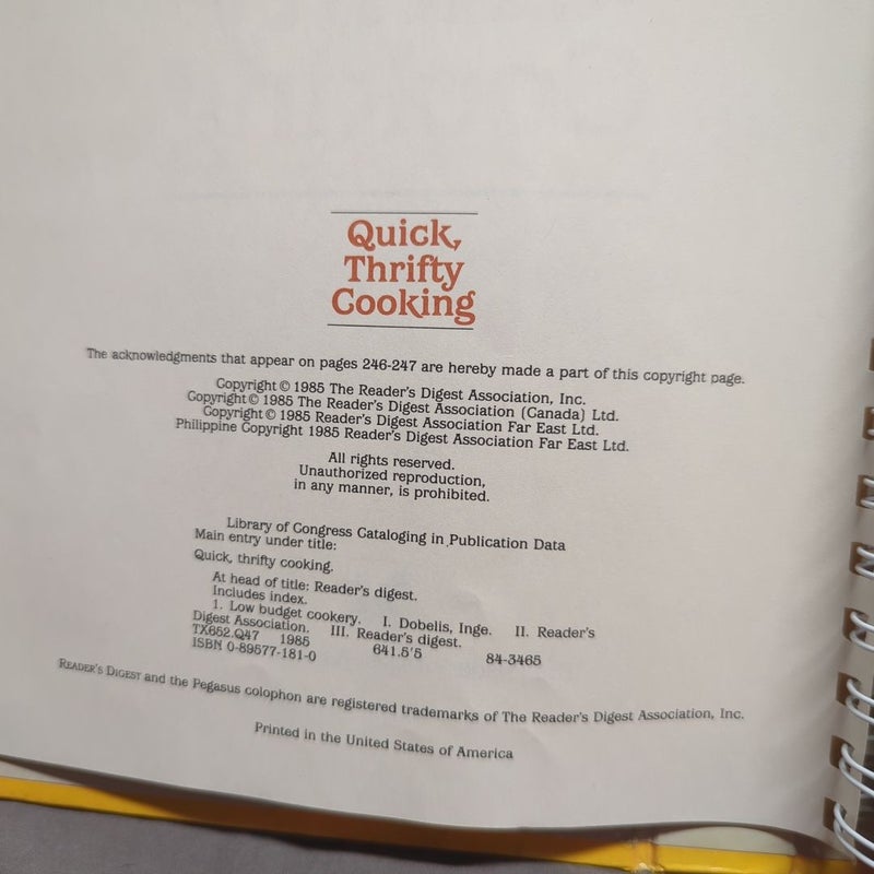 Quick, Thrifty Cooking recipe book (s2)