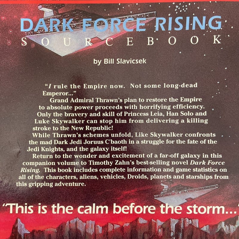 Star Wars The New Republic: Dark Force Rising Sourcebook 