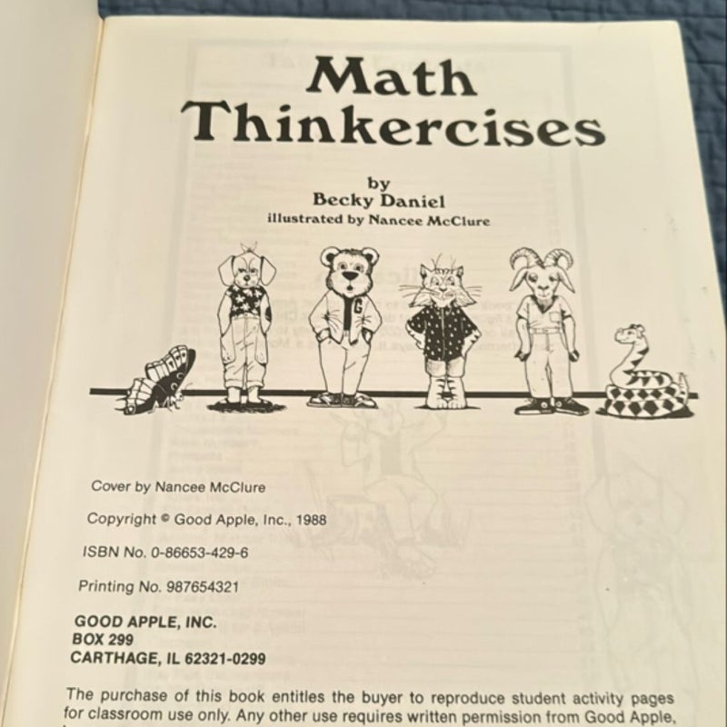Math Thinkercises