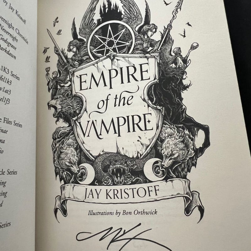 Signed First Edition Waterstones- Empire of the Vampire & Damned