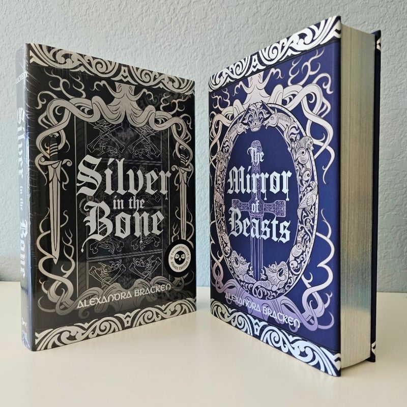 Owlcrate Silver in the Bone and The Mirror Of Beasts Duology Signed