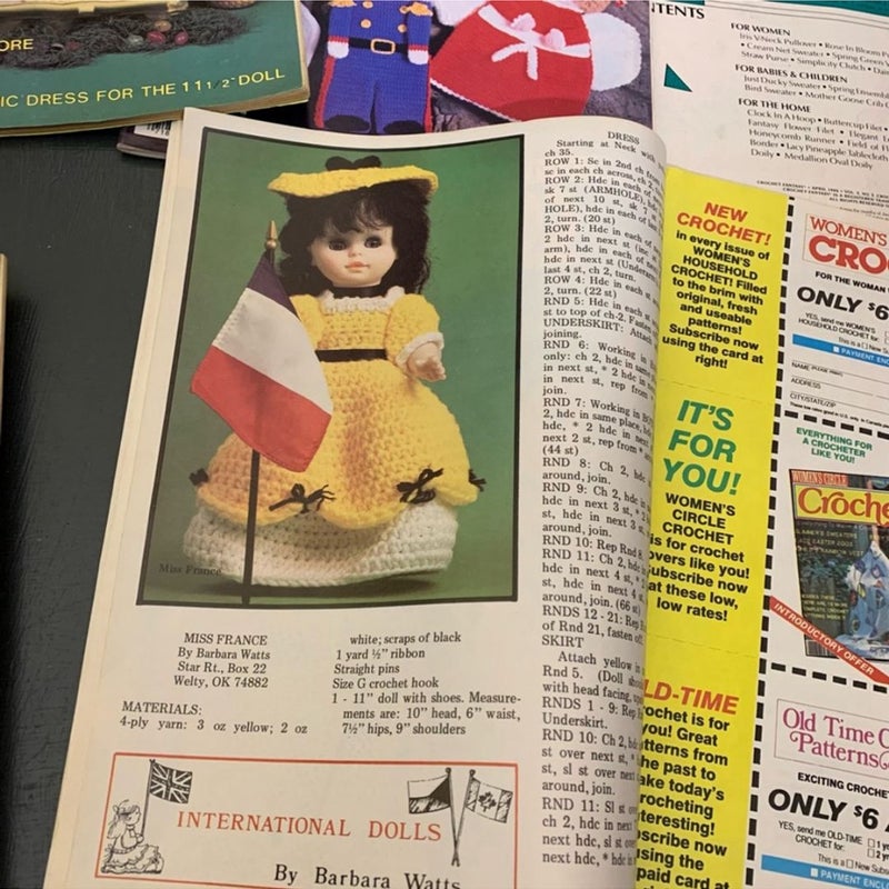 9 Crochet World Magazines from 1986