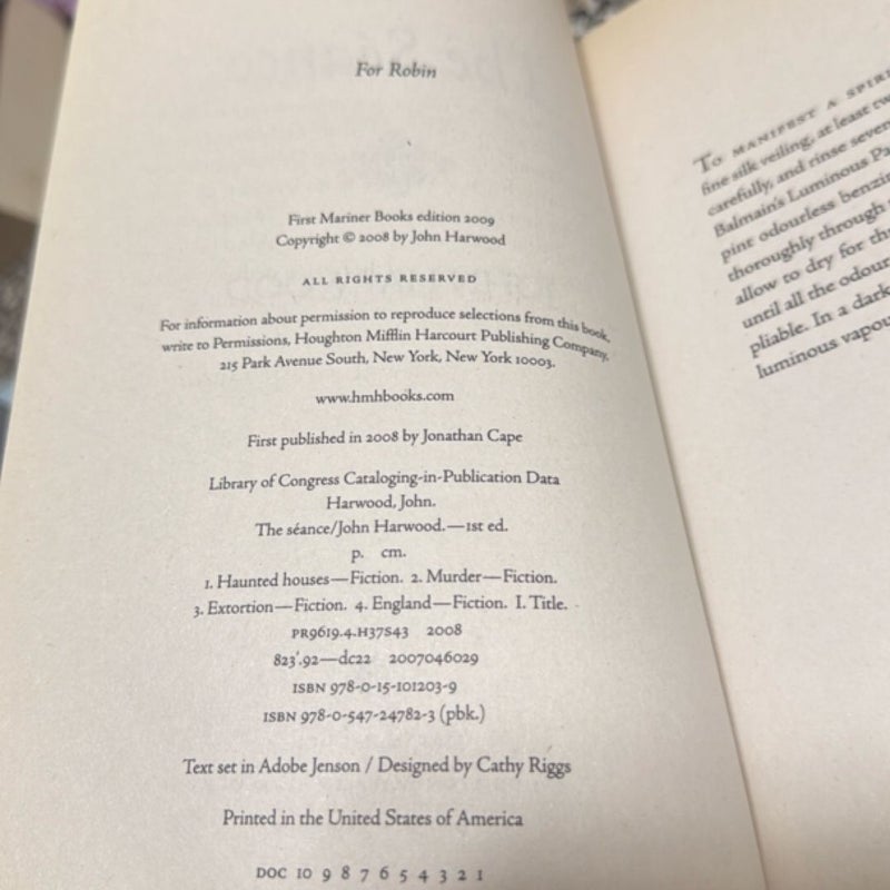 The Seance First Edition