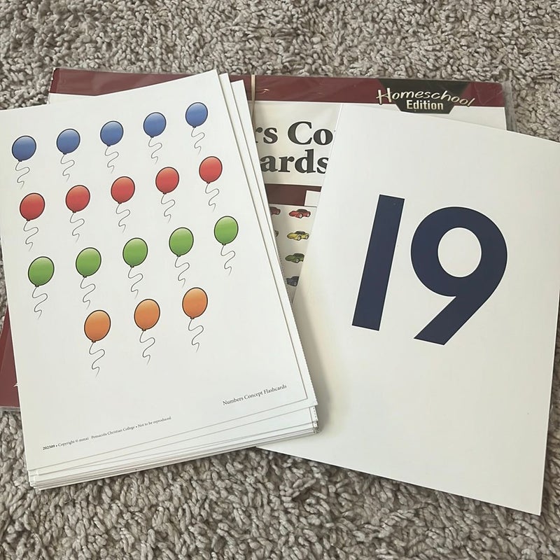 Numbers Concept Flashcards 1-20