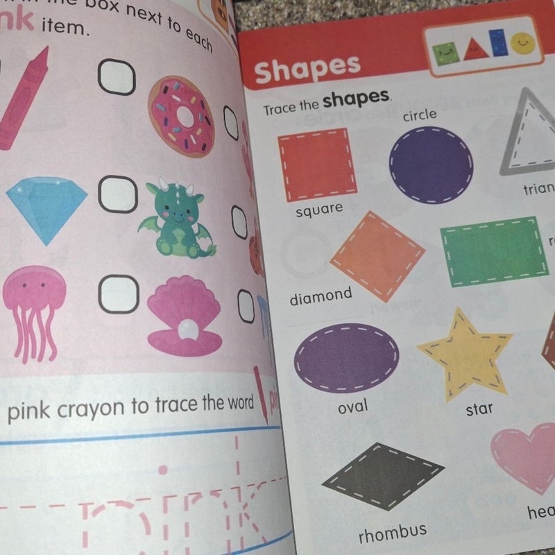 Number And Colors and Shapes kids Learning Workbook