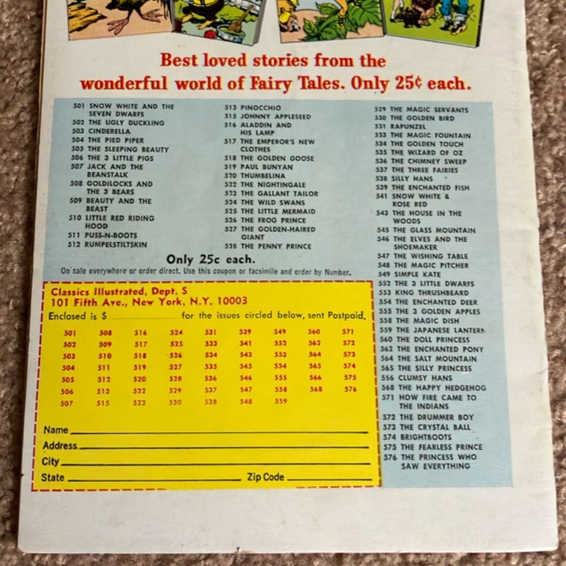 Vintage The Golden Goose: Classics Illustrated Junior No. 518