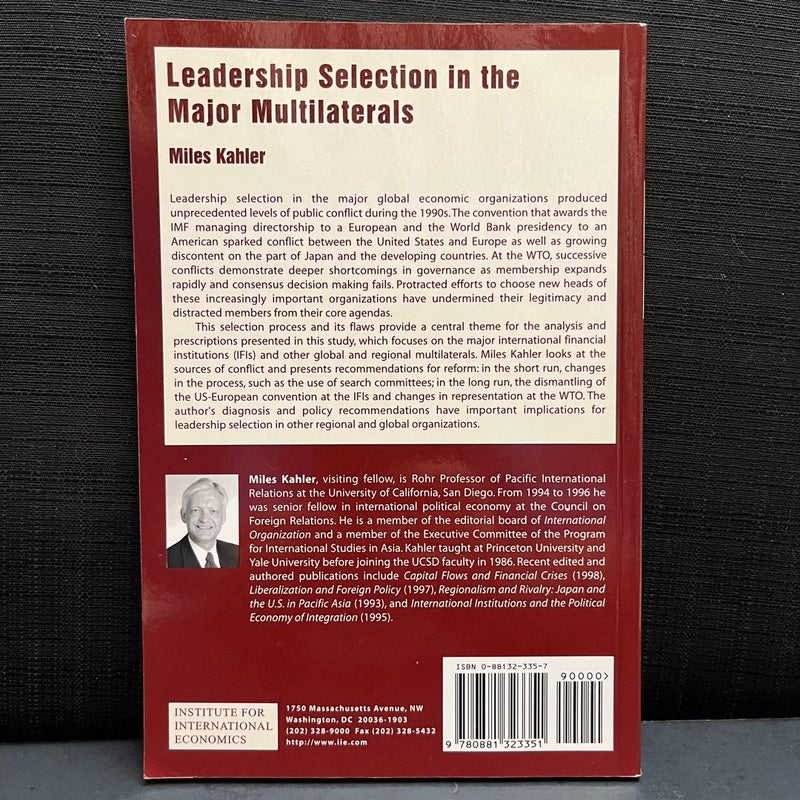 Leadership Selection in the Major Multilaterals