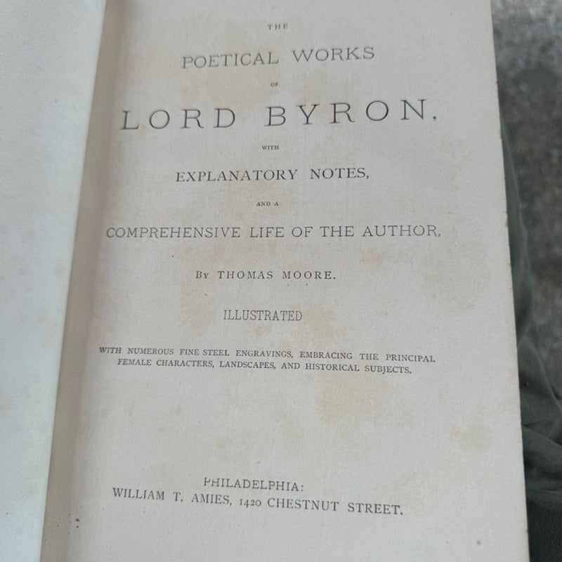 The Poetical Works of Lord  Byron with Explanatory Notes and a Comprehensive Life of the Author.