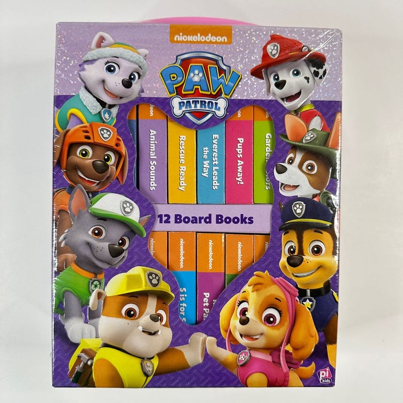 Paw Patrol Board Book Set, 12 Mini Board Books, NEW