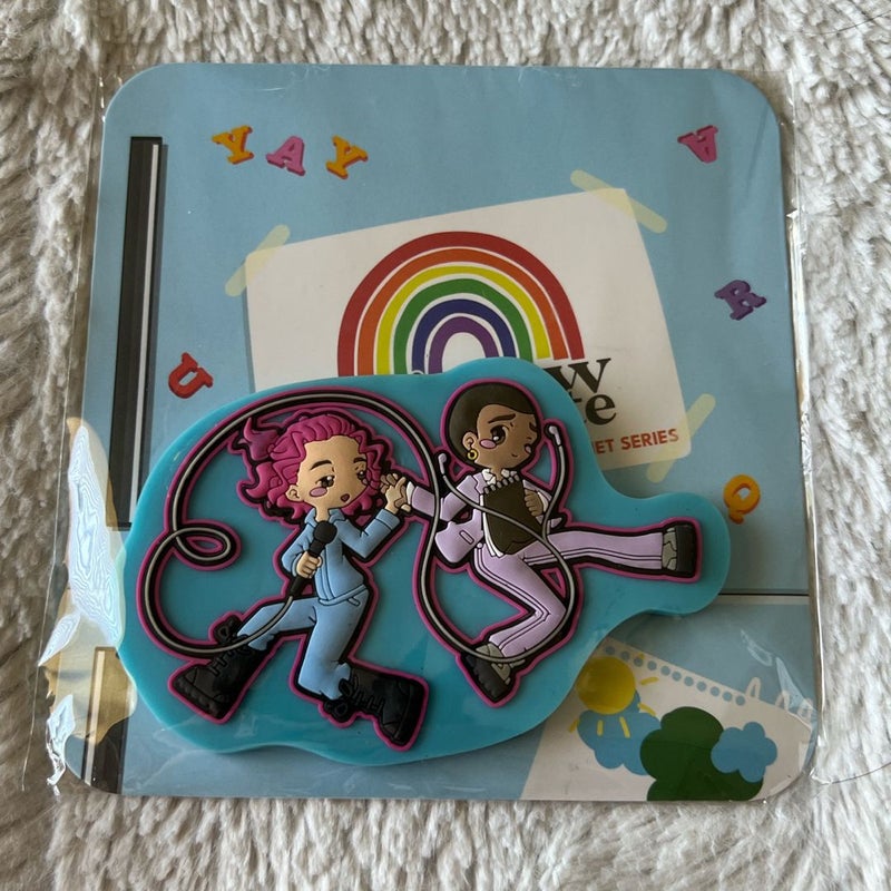 Rainbow Crate Beating Heart Baby Magnet