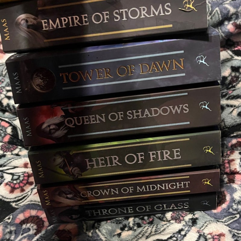 Throne of Glass OG Covers, Full set minus Assassin’s Blade and Throne of Glass