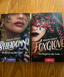 Belladonna and Foxglove German edition paperbacks