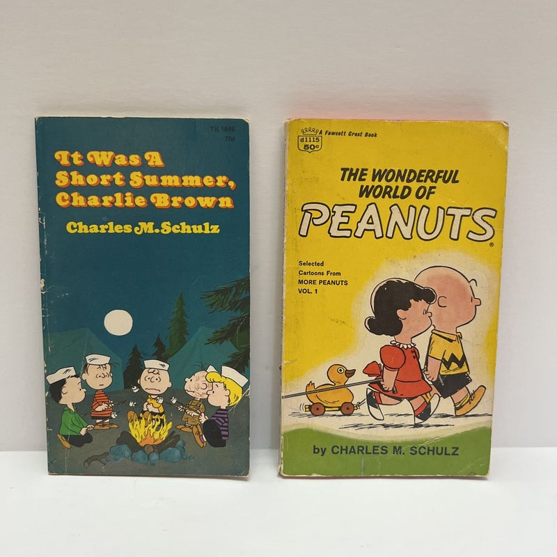 Charlie Brown Peanuts Vintage (2 Book) Bundle-1970’s 
