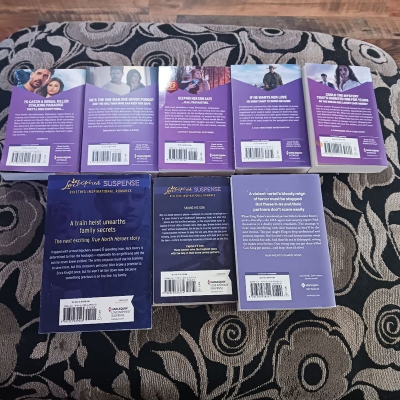 8 Harlequin Intrigue/Love Inspired Suspense Books