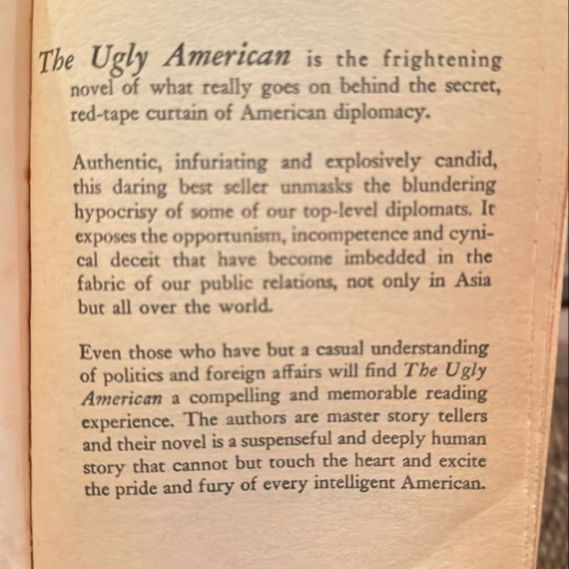 The Ugly American, Vintage Paperback, copyright 1958 