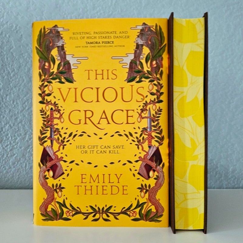 This Vicious Grace SIGNED by Emily Thiede Fairyloot Edition Endpaper Artwork