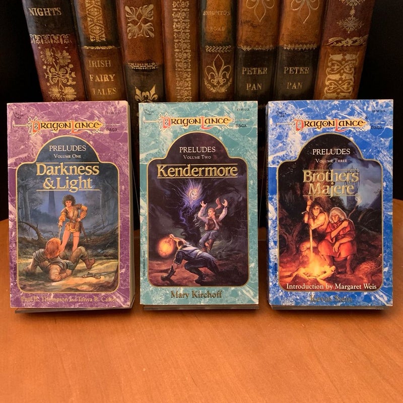DragonLance: Heroes I & Preludes I Trilogies: Legend of Huma, Stormblade, Weasel’s Luck, Darkness & Light, Kendermore, Brothers Majere, All First Edition First Printing