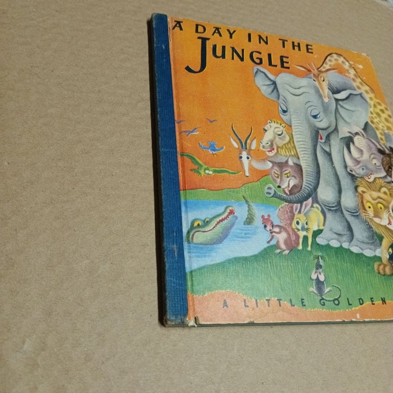 A Day in The Jungle A Little Golden Book vintage 1943