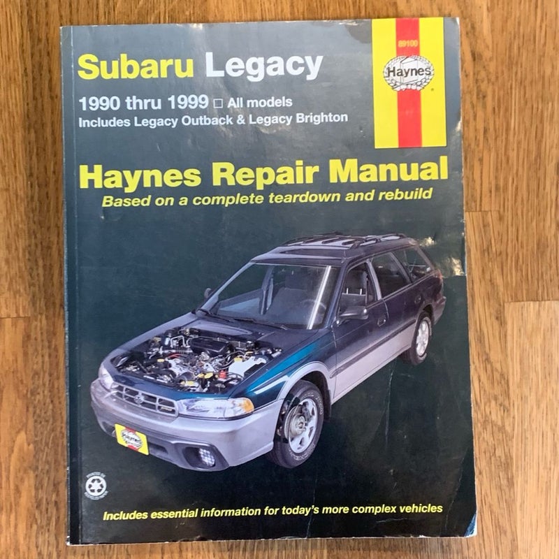 Haynes Manual for Subaru Legacy 1990 Thru 1999