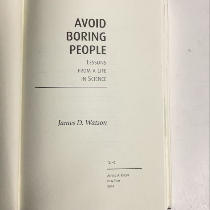 Avoid Boring People