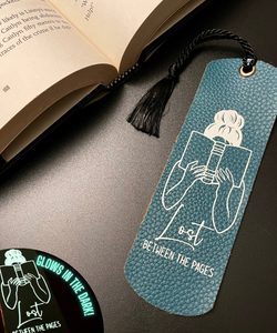 Lost Between The Pages Glow in the Dark Faux Leather Bookmark