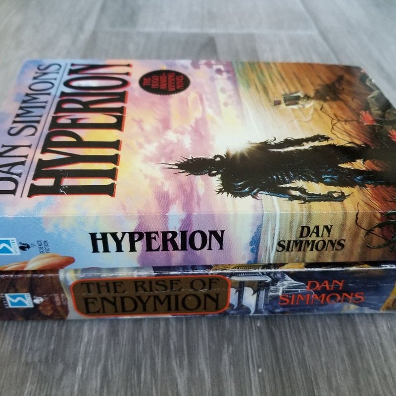 DAN SIMMONS SET OF 2 HYPERION CANTOS SERIES THE RISE OF ENDYMION PB BOOKS UNREAD8