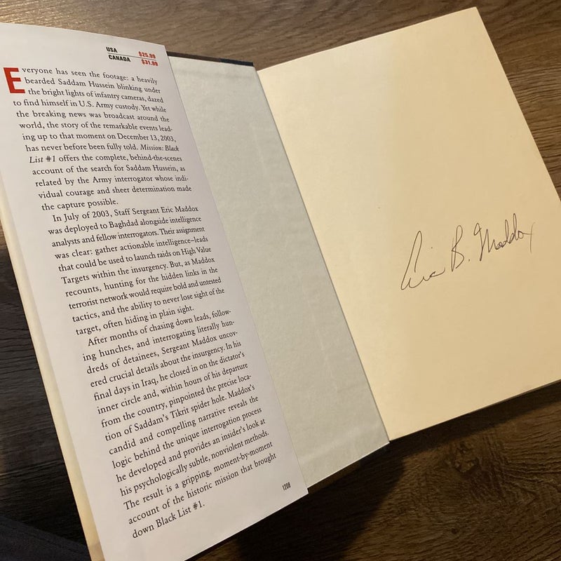 *Signed* Mission: Black List #1 