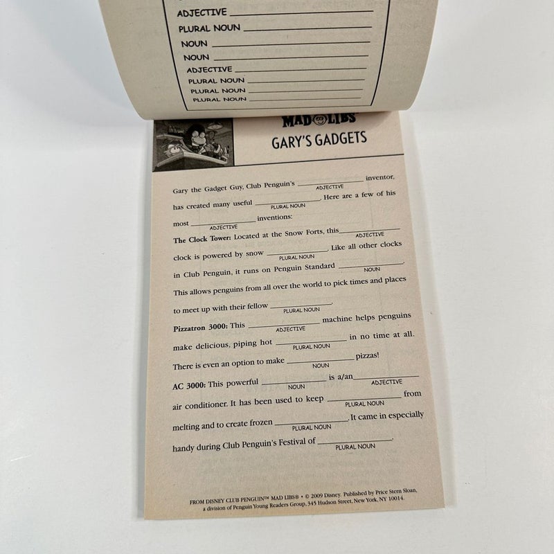 Disney Club Penguin Mad Libs, Word Game
