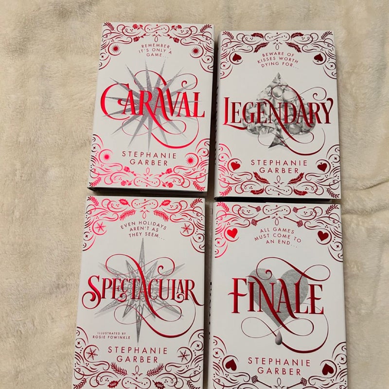 Caraval Holiday Box Set with Sprayed Edges